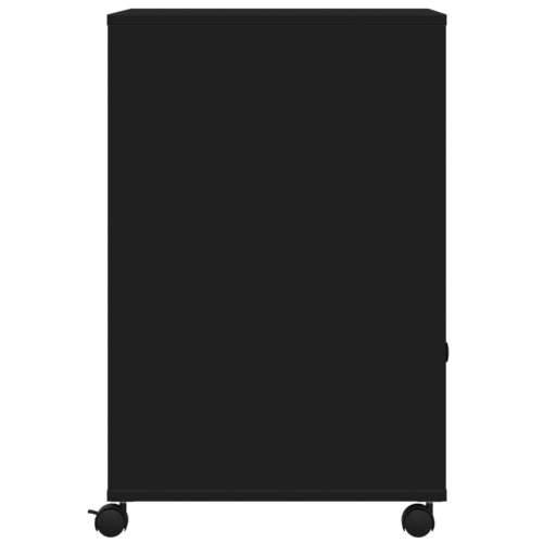 Stalak za pisač s kotačima crni 60 x 48 x 74 cm - Crna Cijena