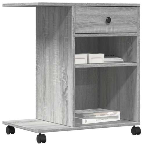 Stalak za pisač s kotačima siva boja hrasta 60 x 40 x 68,5 cm - Sivi hrast sonoma Cijena