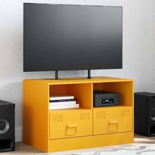 TV ormarić boja senfa 67 x 39 x 44 cm čelični - žuta boja senfa 1 Cijena