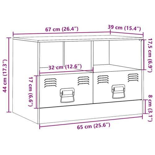 TV ormarić boja senfa 67 x 39 x 44 cm čelični - žuta boja senfa 1 Cijena