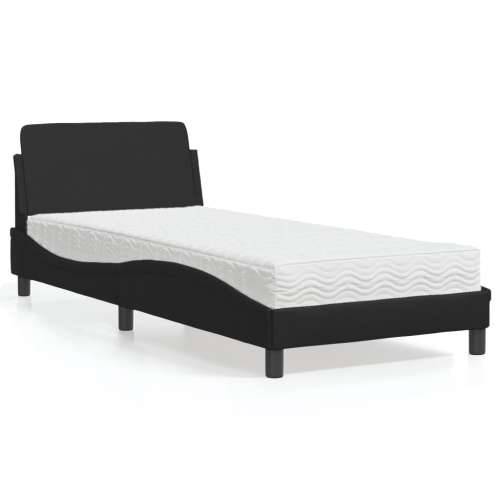 Krevet s madracem crni 90x190 cm od umjetne kože - Crna 90 x 190 cm Cijena