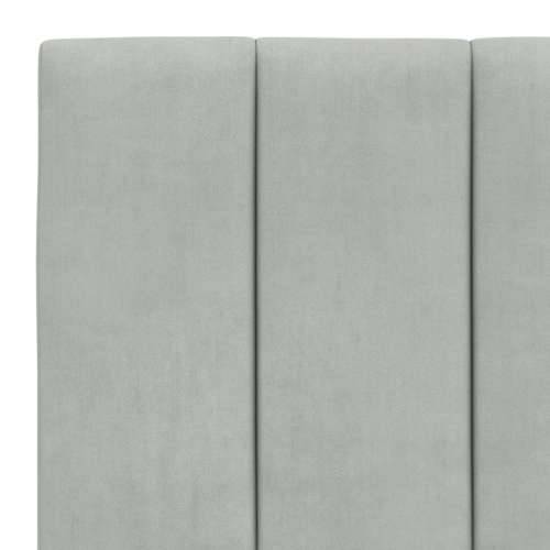 Krevet s madracem svjetlosivi 90x190 cm baršunasti - Svjetlosiva 90 x 190 cm Cijena