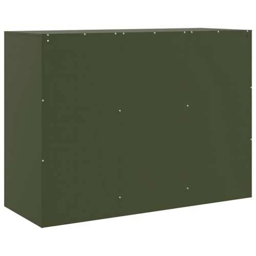 Komoda maslinastozeleni 99 x 39 x 73 cm čelična - Maslinovo zelena 1 Cijena