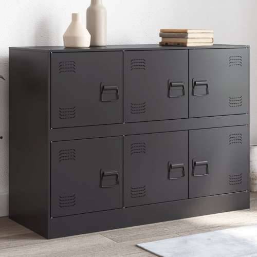 Komoda crna 99 x 39 x 73 cm čelična - Crna 1 Cijena