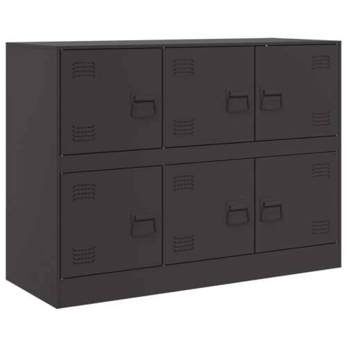 Komoda crna 99 x 39 x 73 cm čelična - Crna 1 Cijena