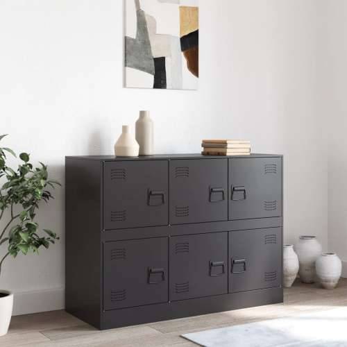 Komoda crna 99 x 39 x 73 cm čelična - Crna 1 Cijena