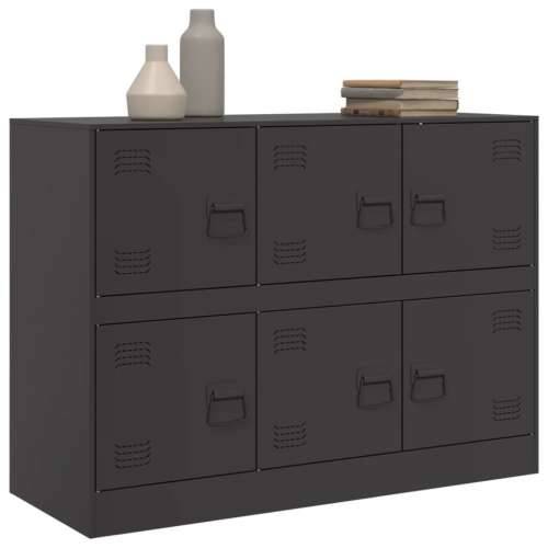 Komoda crna 99 x 39 x 73 cm čelična - Crna 1 Cijena