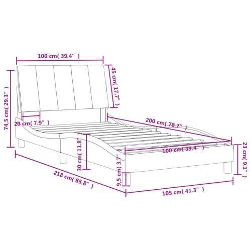 Krevet s madracem svjetlosivi 100x200 cm baršunasti Svjetlosiva 100 x 200 cm Cijena