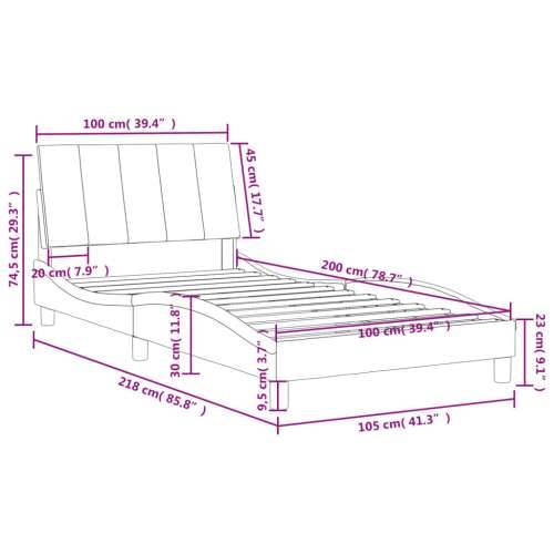Krevet s madracem crni 100x200 cm baršunasti Crna 100 x 200 cm Cijena
