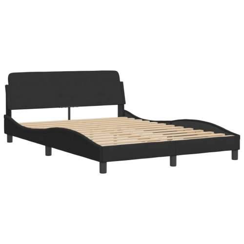 Krevet s madracem crni 140 x 190 cm baršunasti - Crna 140 x 190 cm Cijena