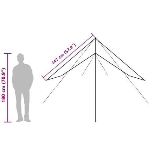 Cerada za kampiranje plava 360 x 294 cm vodootporna - Plava 360 x 294 cm oxford 1 Cijena
