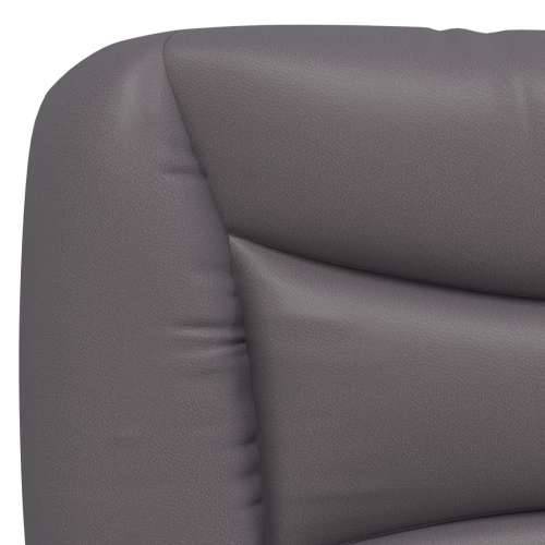 Krevet s madracem sivi 200 x 200 cm od umjetne kože - Siva 200 x 200 cm Cijena