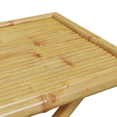 5-dijelni sklopivi bistro set s krem bijelim jastucima bambus Krem bijela 1 Cijena