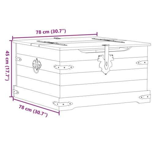 Kutija za pohranu Corona 78 x 78 x 45 cm od masivne borovine Cijena