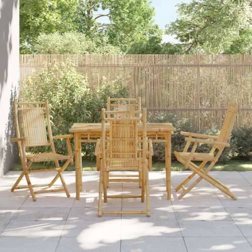Sklopive vrtne stolice 4 kom 53 x 66 x 99 cm od bambusa - 4 S naslonom za ruke Cijena