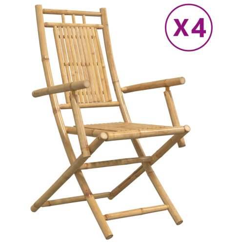 Sklopive vrtne stolice 4 kom 53 x 66 x 99 cm od bambusa - 4 S naslonom za ruke Cijena