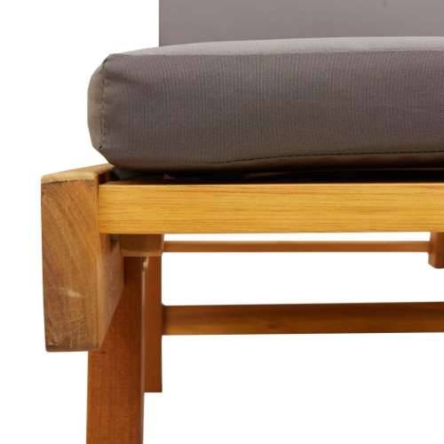 Ležaljke za sunčanje s jastucima 2 kom 200x68x83cm drvo bagrema - Tamno siva 2 Bez stola Cijena
