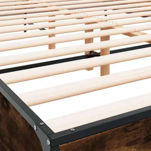 Okvir za krevet boja hrasta 150x200cm konstruirano drvo i metal - Dimljeni hrast 150 x 200 cm Cijena