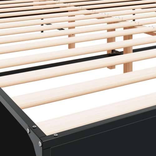Okvir za krevet crni 180 x 200 cm konstruirano drvo i metal - Crna 180 x 200 cm Cijena