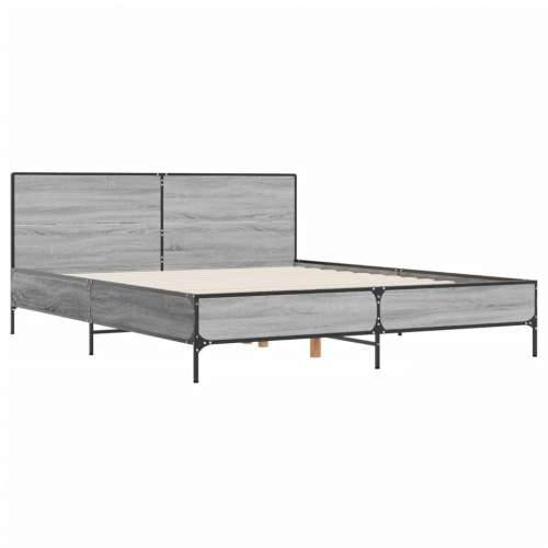 Okvir za krevet boja hrasta 120x190cm konstruirano drvo i metal - Sivi hrast sonoma 120 x 190 cm Cijena