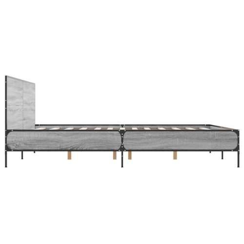 Okvir za krevet boja hrasta 120x190cm konstruirano drvo i metal - Sivi hrast sonoma 120 x 190 cm Cijena