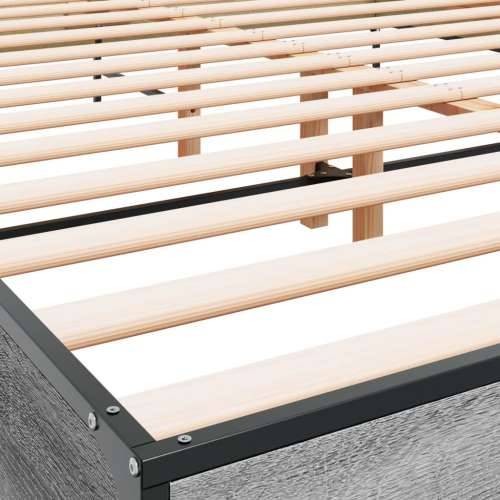 Okvir za krevet boja hrasta 120x190cm konstruirano drvo i metal - Sivi hrast sonoma 120 x 190 cm Cijena