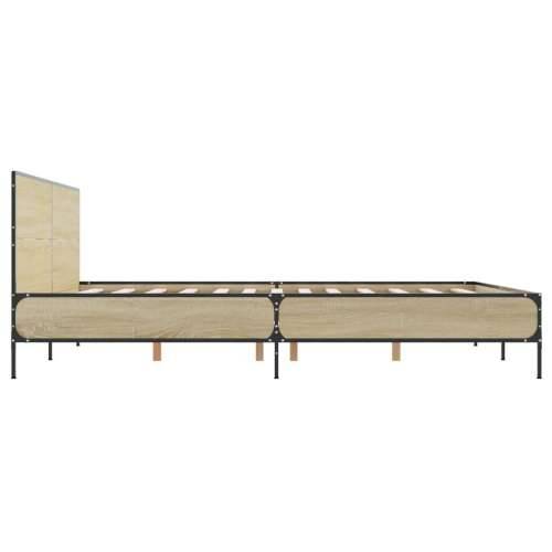 Okvir za krevet boja hrasta 140x190cm konstruirano drvo i metal - sonoma hrast 140 x 190 cm? Cijena