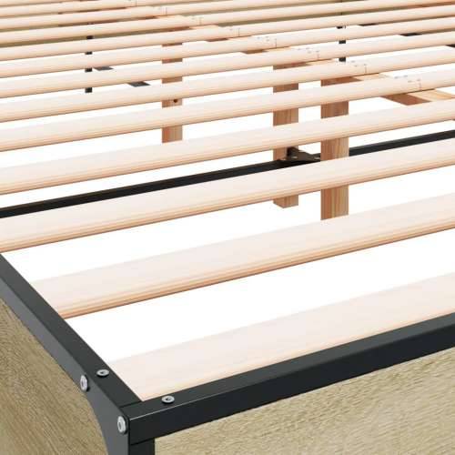 Okvir za krevet boja hrasta 140x190cm konstruirano drvo i metal - sonoma hrast 140 x 190 cm? Cijena