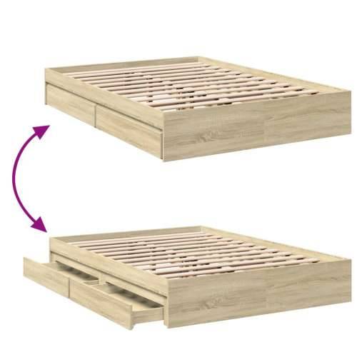 Okvir za krevet s ladicama boja hrasta 120x200 cm drveni sonoma hrast 120 x 200 cm Cijena
