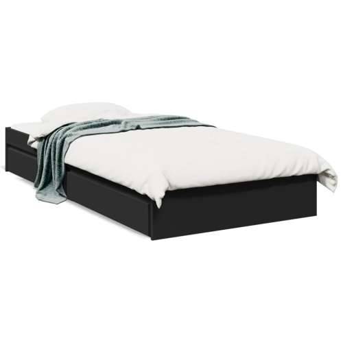 Okvir za krevet s ladicama crni 100x200 cm konstruirano drvo Crna 100 x 200 cm Cijena