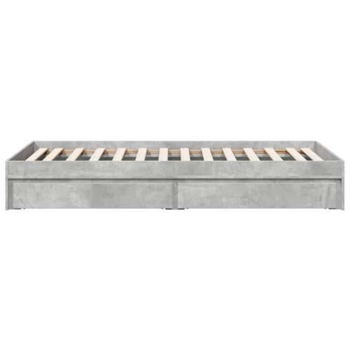 Okvir kreveta s ladicama siva boja betona 90 x 190 cm drveni Beton siva 90 x 190 cm Cijena