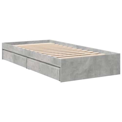 Okvir kreveta s ladicama siva boja betona 75x190 cm drveni Beton siva 75 x 190 cm Cijena