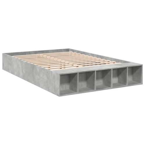 Okvir kreveta siva boja betona 160x200 cm od konstruiranog drva - Beton siva 160 x 200 cm Cijena