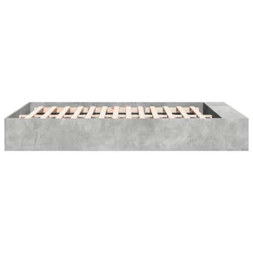 Okvir kreveta siva boja betona 160x200 cm od konstruiranog drva - Beton siva 160 x 200 cm Cijena