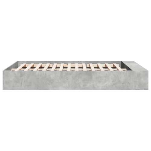 Okvir kreveta siva boja betona 140x200 cm od konstruiranog drva - Beton siva 140 x 200 cm Cijena