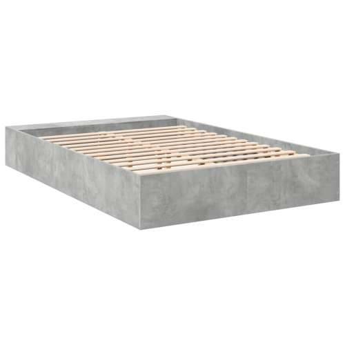 Okvir kreveta siva boja betona 140x200 cm od konstruiranog drva - Beton siva 140 x 200 cm Cijena