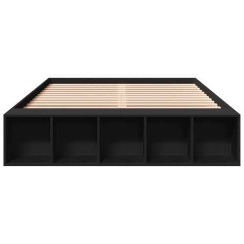 Okvir kreveta crni 120 x 200 cm od konstruiranog drva - Crna 120 x 200 cm Cijena