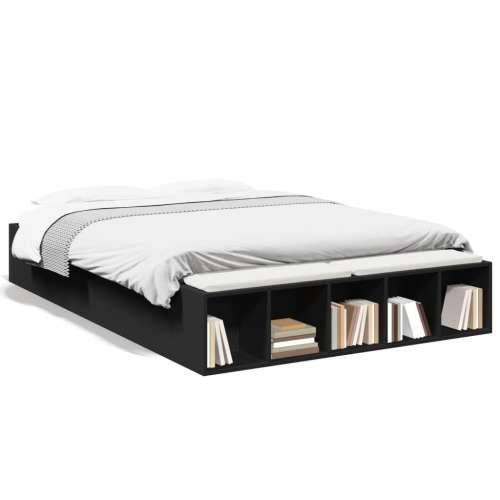 Okvir za krevet crni 140x190 cm konstruirano drvo - Crna 140 x 190 cm Cijena
