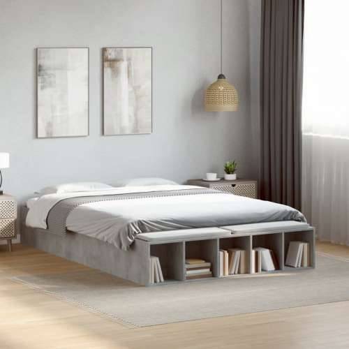 Okvir kreveta boja betona 140x190 cm od konstruiranog drva Beton siva 140 x 190 cm Cijena