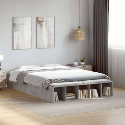 Okvir kreveta boja betona 120x190 cm od konstruiranog drva - Beton siva 120 x 190 cm Cijena
