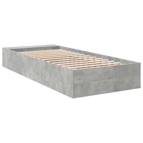 Okvir kreveta boja betona 90x200 cm od konstruiranog drva - Beton siva 90 x 200 cm Cijena