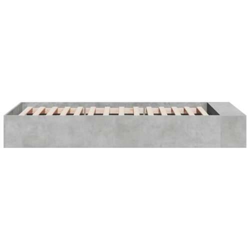 Okvir kreveta boja betona 90 x 190 cm od konstruiranog drva - Beton siva 90 x 190 cm Cijena