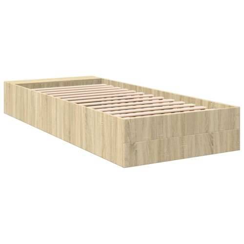 Okvir za krevet boja hrasta 75x190 cm od konstruiranog drva - sonoma hrast 75 x 190 cm Cijena