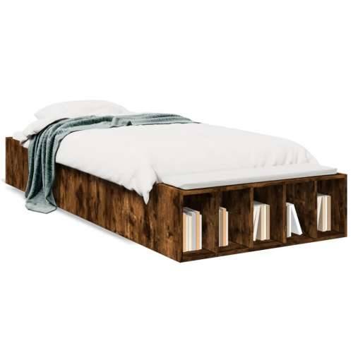 Okvir za krevet boja hrasta 75x190 cm konstruirano drvo - Dimljeni hrast 75 x 190 cm Cijena