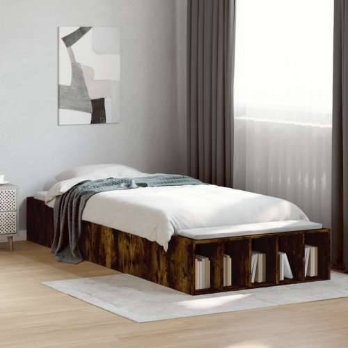 Okvir za krevet boja hrasta 75x190 cm konstruirano drvo - Dimljeni hrast 75 x 190 cm Cijena