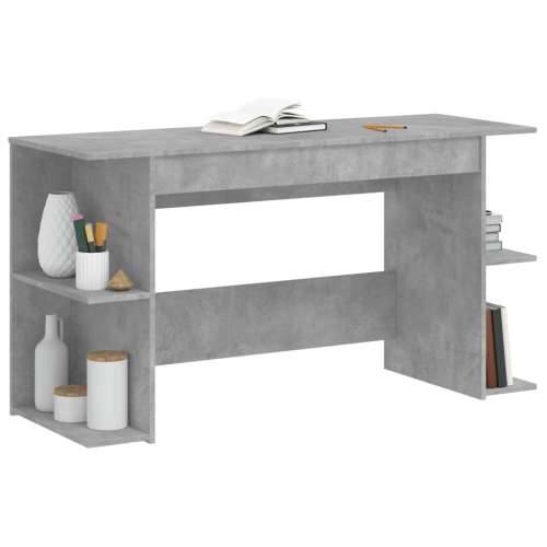 Radni stol boja betona 140 x 50 x 75 cm od konstruiranog drva - Beton siva Cijena