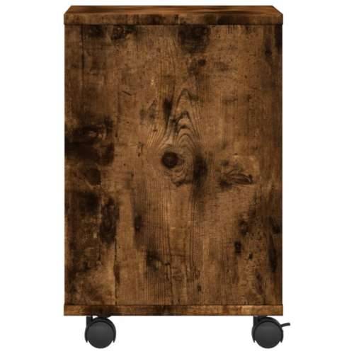 Stalak za pisač s kotačima boja hrasta 41 x 32 x 48 cm - Dimljeni hrast Cijena