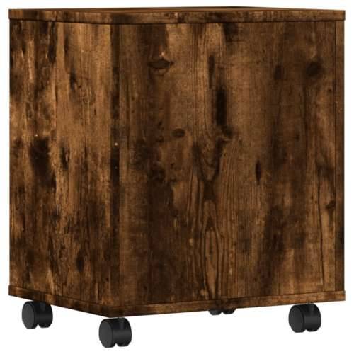 Stalak za pisač s kotačima boja hrasta 41 x 32 x 48 cm - Dimljeni hrast Cijena