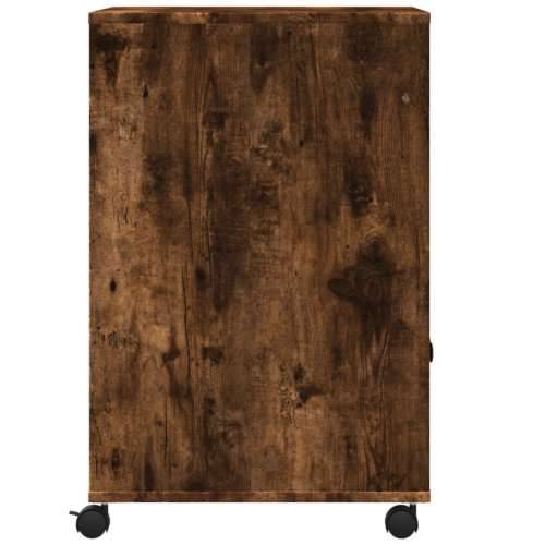 Stalak za pisač s kotačima boja hrasta 60 x 48 x 74 cm - Dimljeni hrast Cijena