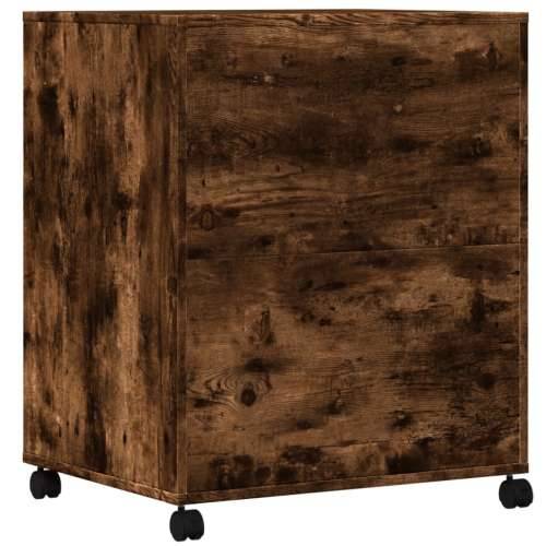 Stalak za pisač s kotačima boja hrasta 60 x 48 x 74 cm - Dimljeni hrast Cijena